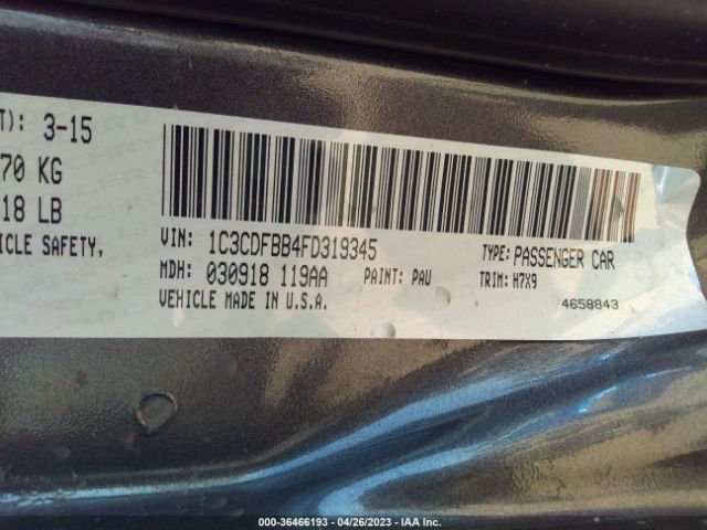 1C3CDFBB4FD319345 Dodge DART SXT