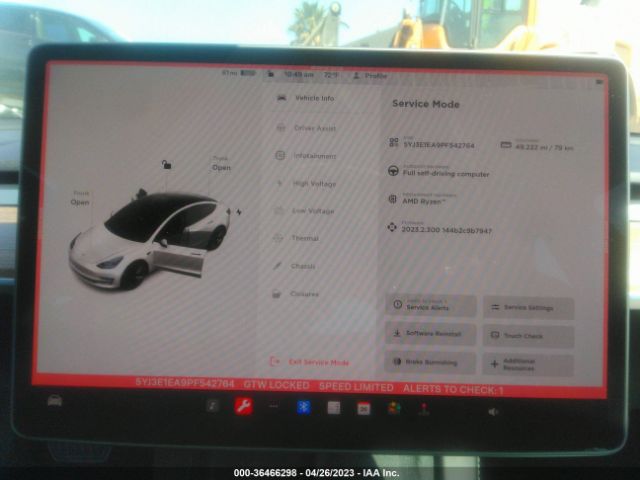5YJ3E1EA9PF542764 Tesla MODEL 3