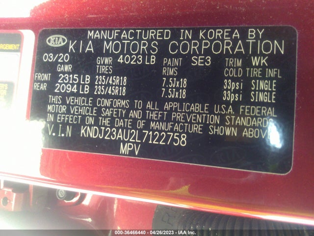 KIA Soul X-line 2020 KNDJ23AU2L7122758 Image 9