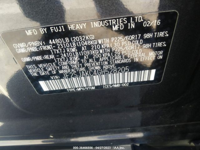 JF2SJAKC4GH528205 Subaru Forester 2.5i Limited