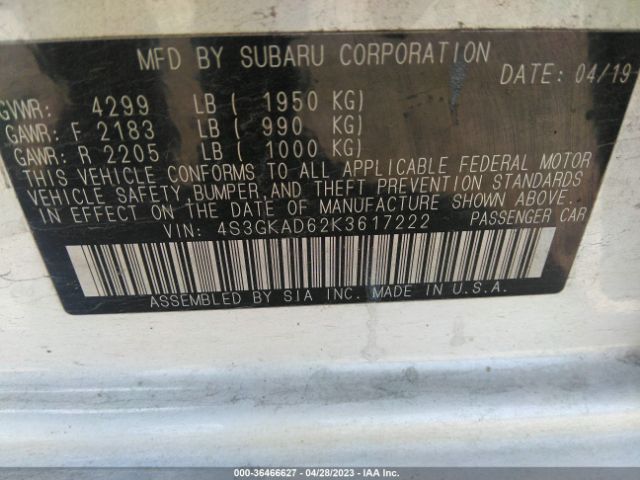 4S3GKAD62K3617222 Subaru Impreza Premium