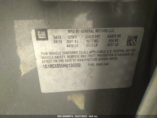Chevrolet VOLT LT 2017 1G1RC6S55HU139399 Image 10