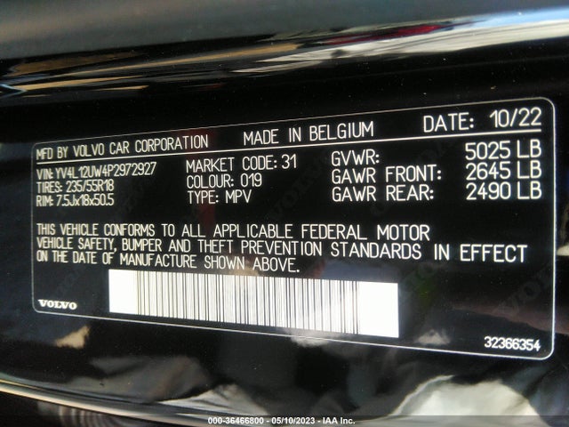 2023 Volvo XC40, VIN: YV4L12UW4P2972927