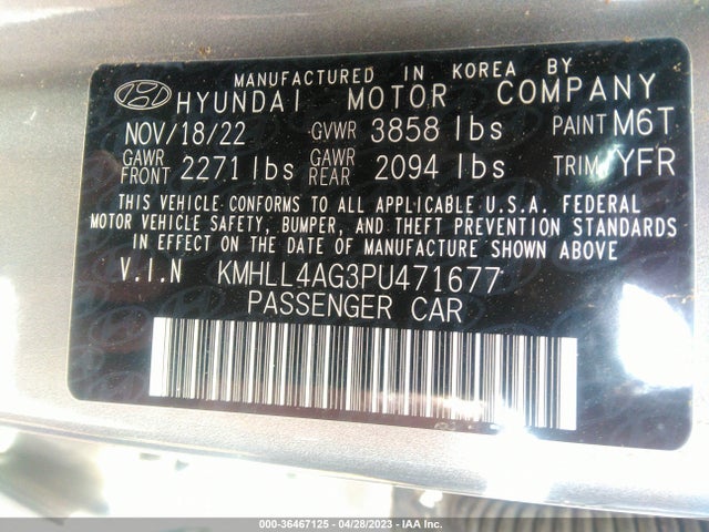 Hyundai ELANTRA SE 2023 KMHLL4AG3PU471677 Image 9