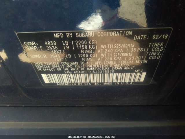 4S4BSETC5J3318570 Subaru Outback Touring