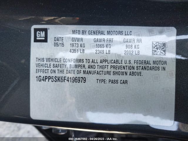 1G4PP5SK6F4196979 Buick Verano