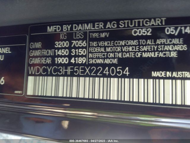 WDCYC3HF5EX224054 Mercedes-Benz G-class G 550