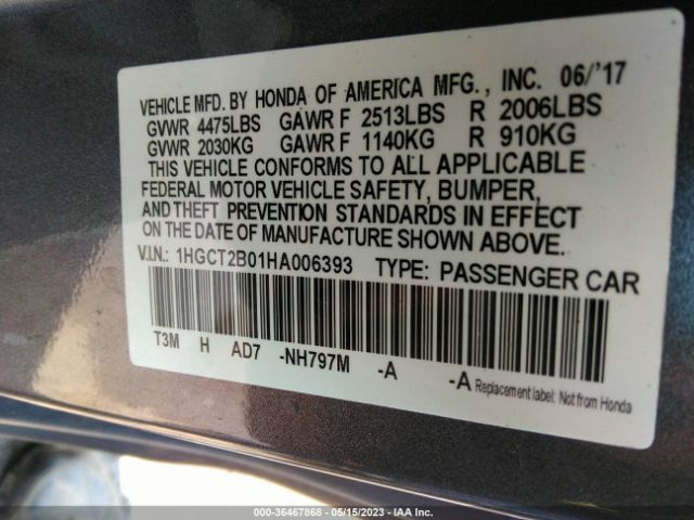 1HGCT2B01HA006393 Honda Accord Touring V6