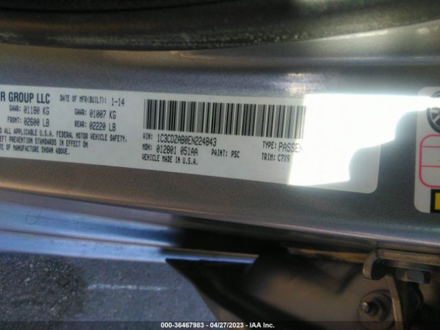 1C3CDZAB0EN224843 Dodge AVENGER SE