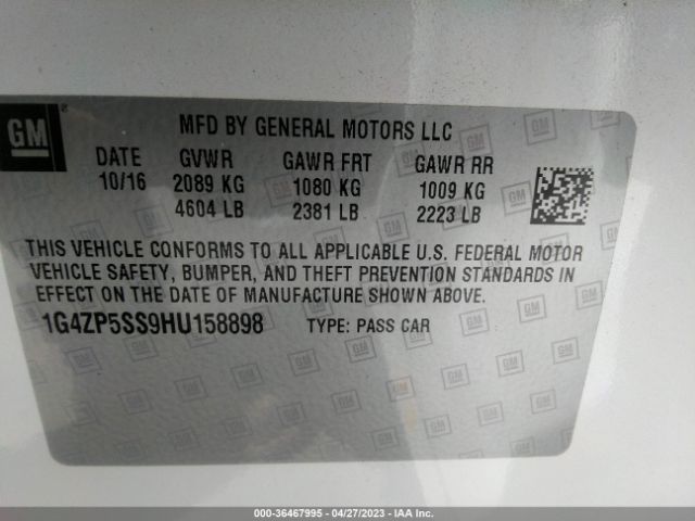 1G4ZP5SS9HU158898 Buick Lacrosse Essence