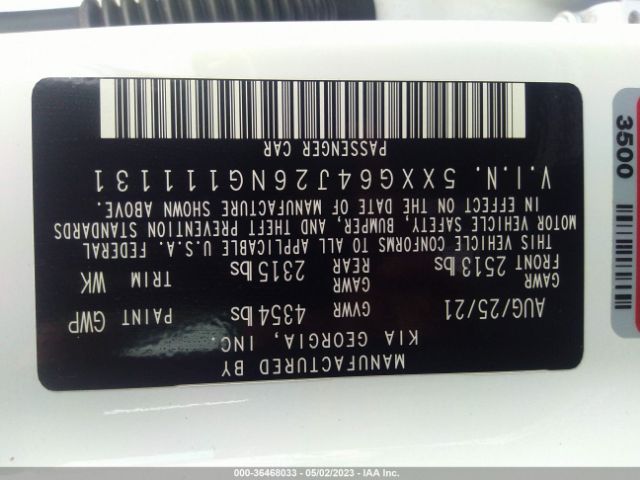 5XXG64J26NG111131 KIA K5 Gt-line