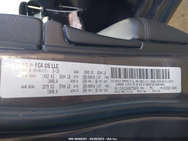 Jeep Grand Cherokee Laredo E 2019 1C4RJEAG9KC754674 Image 10