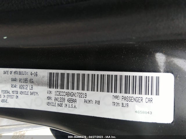 1C3CCCABXGN172219 Chrysler 200 Limited