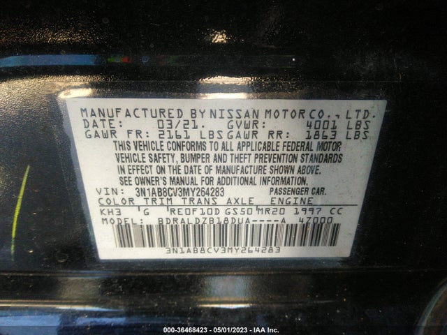 2021 NISSAN SENTRA SV VIN: 3N1AB8CV3MY264283