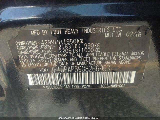 JF1GPAP69G8266953 Subaru Impreza Wagon 2.0i Sport Premium