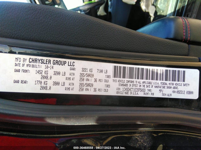 Dodge Durango R/t 2014 1C4SDHCT1EC975033 Image 11