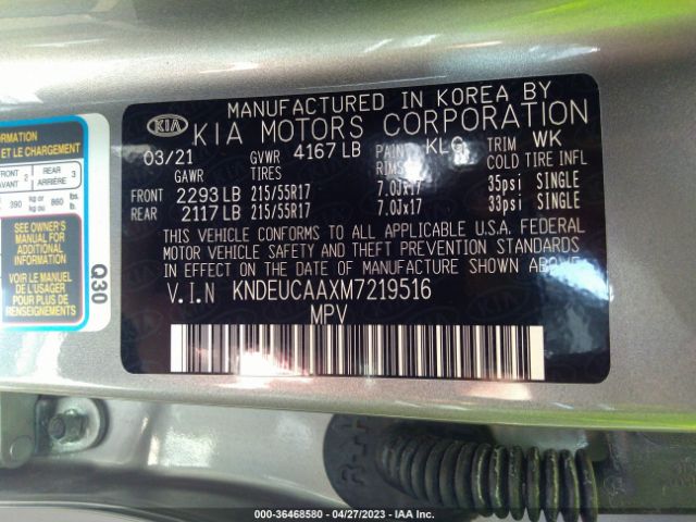 KNDEUCAAXM7219516 KIA SELTOS S
