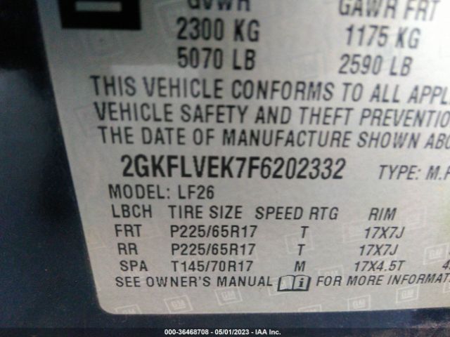 2GKFLVEK7F6202332 GMC Terrain Sle