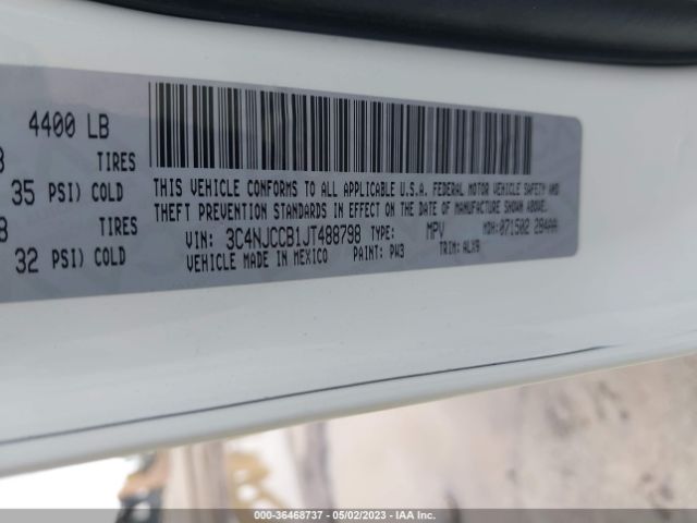 3C4NJCCB1JT488798 Jeep Compass Limited
