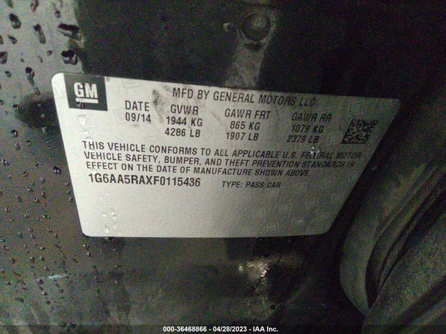 1G6AA5RAXF0115436 Cadillac Ats Sedan Standard Rwd