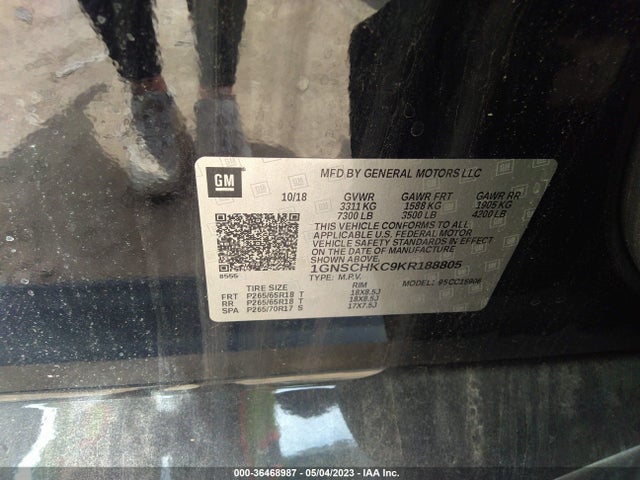 Chevrolet Suburban Lt 2019 1GNSCHKC9KR188805 Image 9