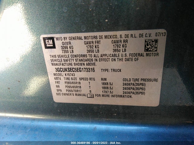 Chevrolet Silverado 1500 2lz 2014 3GCUKSEC5EG173316 Image 9