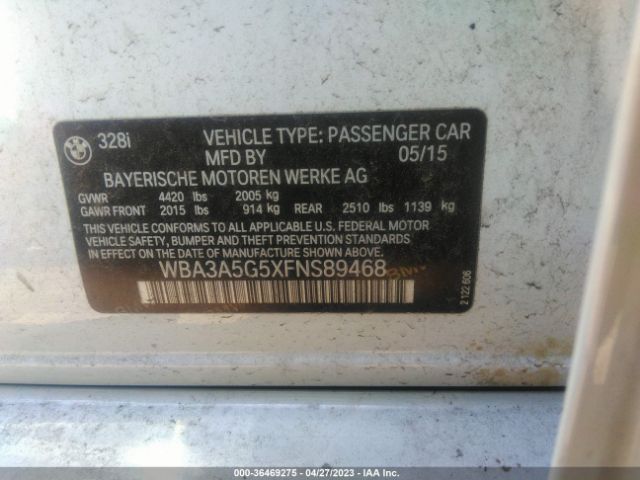WBA3A5G5XFNS89468 BMW 328I