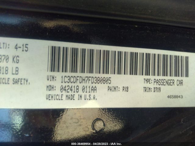 1C3CDFDH7FD380805 Dodge Dart Aero