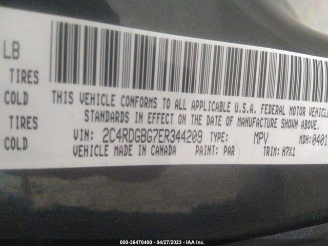 Dodge Grand Caravan American Value Pkg 2014 2C4RDGBG7ER344209 Image 9