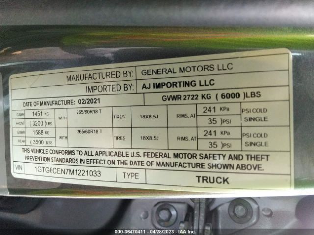 1GTG6CEN7M1221033 GMC Canyon 4wd Elevation