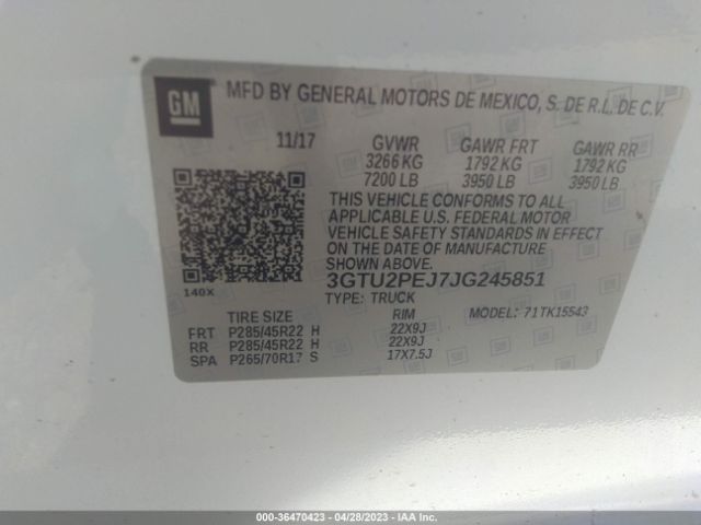 3GTU2PEJ7JG245851 GMC Sierra 1500 Denali