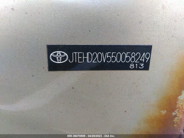 2005 TOYOTA RAV4 VIN: JTEHD20V550058249
