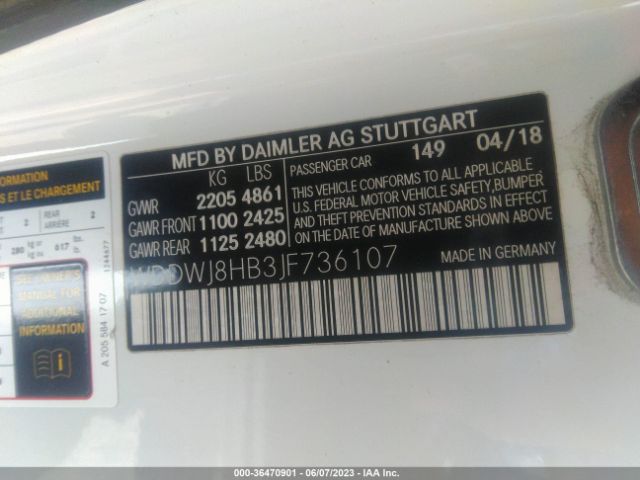 WDDWJ8HB3JF736107 Mercedes-Benz C-class Amg C 63 S