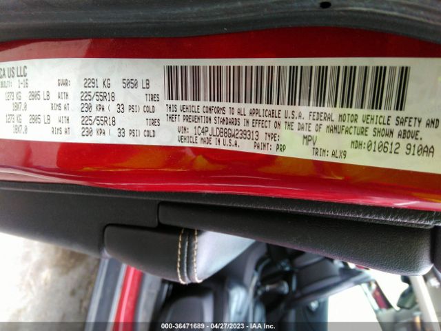 1C4PJLDB8GW239313 Jeep Cherokee Limited