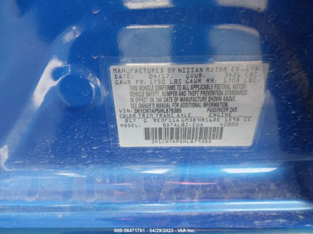3N1CN7AP5HL879385 Nissan Versa Sedan Sv