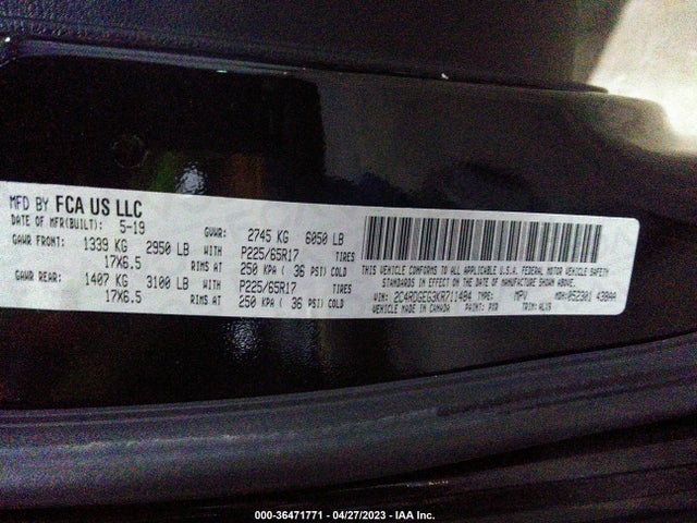 Dodge Grand Caravan Gt 2019 2C4RDGEG3KR711484 Image 9