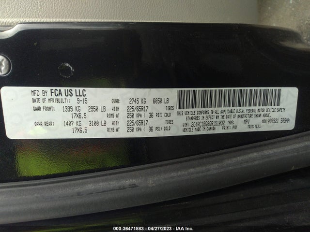 2C4RC1BG0GR151032 Chrysler Town & Country Touring