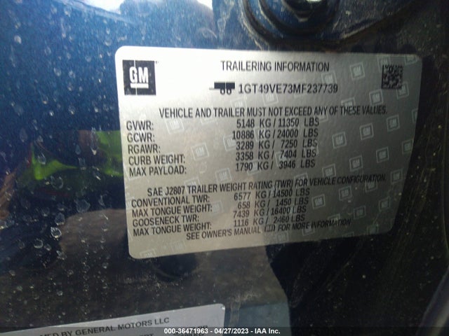 2021 GMC Sierra 3500HD, VIN: 1GT49VE73MF237739