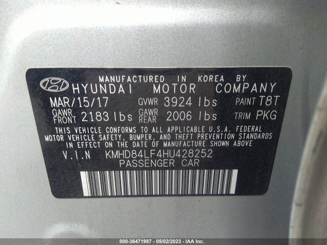 Hyundai ELANTRA SE 2017 KMHD84LF4HU428252 Image 10