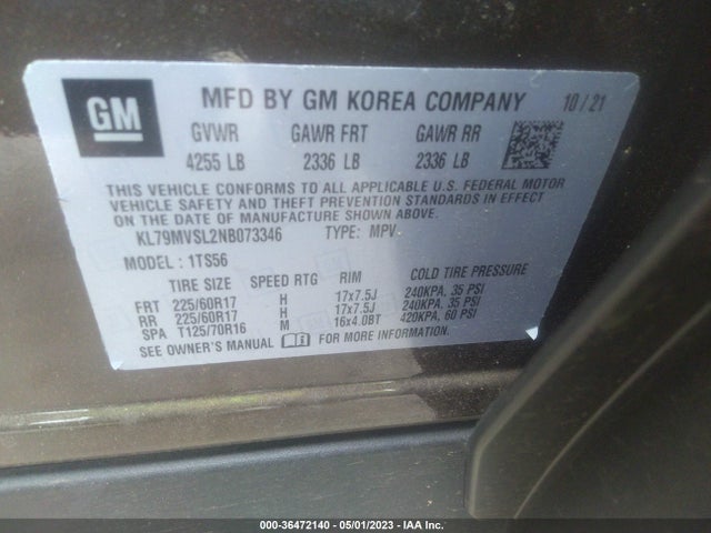 Chevrolet Trailblazer Activ 2022 KL79MVSL2NB073346 Image 9