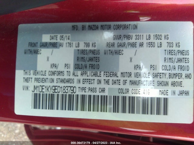Mazda Mazda2 Sport 2014 JM1DE1KY9E0183790 Image 10