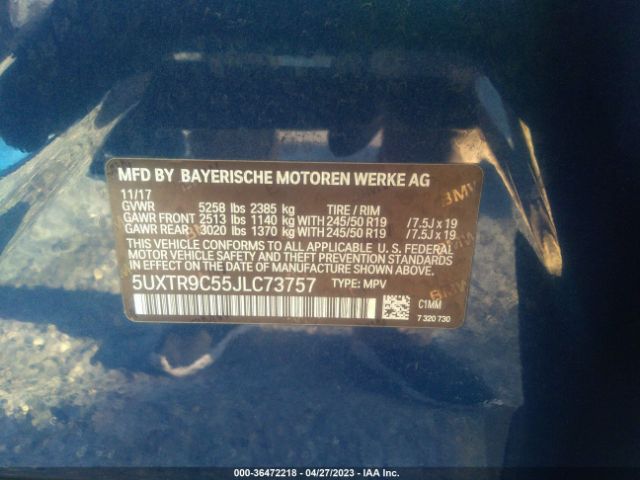 5UXTR9C55JLC73757 BMW X3 Xdrive30i