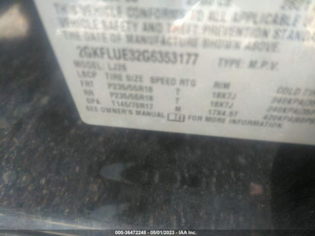 2GKFLUE32G6353177 GMC Terrain Slt