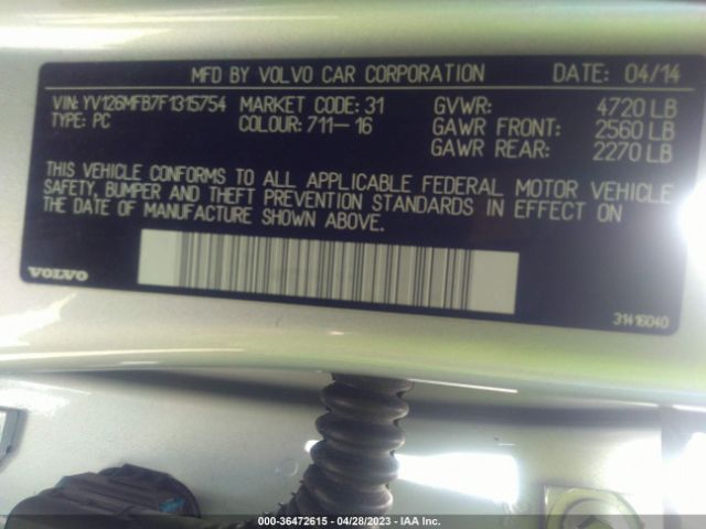 YV126MFB7F1315754 Volvo S60 T5 Drive-e Premier