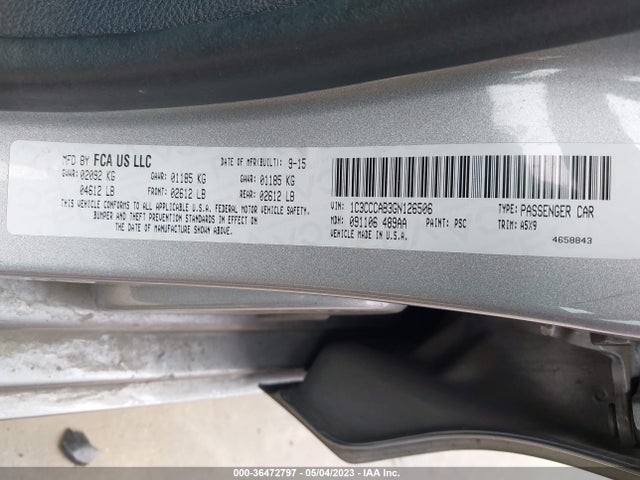 1C3CCCAB3GN126506 Chrysler 200 Limited