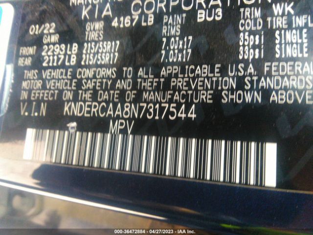 KNDERCAA8N7317544 KIA SELTOS EX
