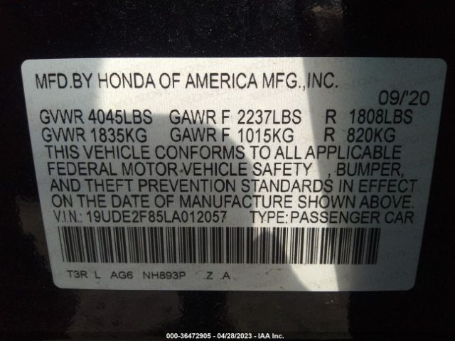 19UDE2F85LA012057 Acura Ilx Pkg