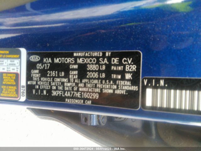3KPFL4A77HE160299 KIA FORTE LX
