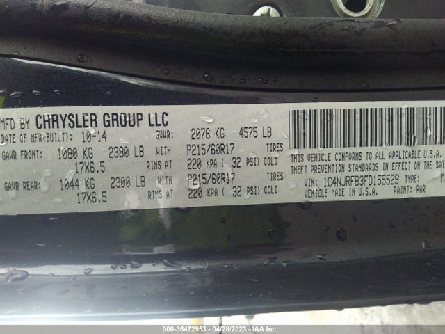 1C4NJRFB3FD155529 Jeep Patriot Latitude
