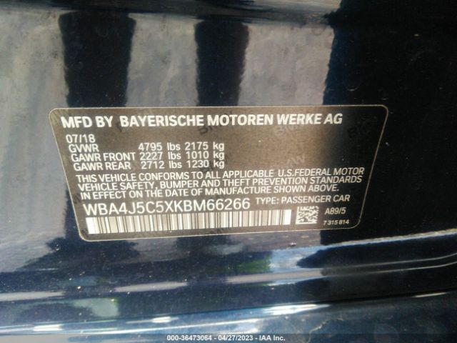 WBA4J5C5XKBM66266 BMW 4 Series 440i